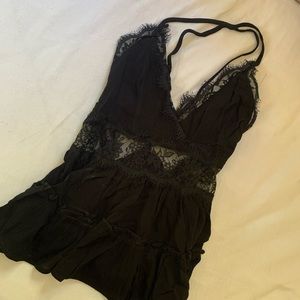 Black lace top